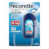 Nicorette 4 mg Coated Nicotine Lozenges to Help Quit Smoking - Ice Mint Flavored Stop Smoking Aid, 20 Count
