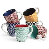 DOWAN Coffee Mugs Set of 6, 19 oz Large Porcelain Mug, Ceramic Tea Cups with Handle for Men Women, Mug Gift Set, Housewarming Wedding Gift