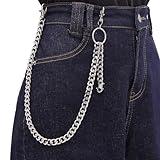 Hip Hop Metal Wallet Chain with Thorn Pendant Waist Pants Chain Accessory for Streetwear, Rave, and Urban Punk Jeans keychains for Men Women