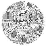 BIGZORO Pack 50 PCS Lung Cancer Awareness Stickers Vinyl Decals Waterproof for Window Bumper Cars Laptop Accessories Patches Decorative in Memory of Family Label Memorial Exterior