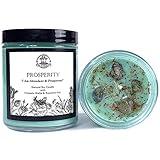 Prosperity Soy Affirmation Candle | Natural Soy Wax | Jade Crystals, Herbs & Essential Oils | Abundance, Good Fortune, Wealth, Money, Success Rituals | Wiccan, Pagan, Spirituality