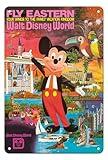 Pacifica Island Art Walt Disney World - Fly Eastern Air Lines - Orlando Florida - Vintage Airline Travel Poster c.1980-8 x 12 inch Vintage Metal Tin Sign