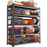 Bezuny 78" H|48" W All-Metal Garage Shelving Unit and Storage-Easy Assembly Shelves 5-Tier Rack|Heavy-Duty Adjustable Shelf|Steel Waterproof Rust-Resistant Shelves for Industrial,Warehouse,Basement