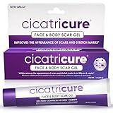 Cicatricure Face & Body Advanced Scar Gel, Scar Treatment for Old & New Scars, Fades Stretch Marks Away, Surgical Scars, Injuries, Burns and Acne Scar Treatment, For Adults & Kids, 1 oz (28g), 1-Pack