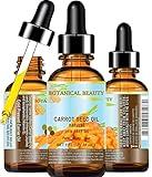 CARROT SEED OIL 100 % Natural Cold Pressed Carrier Oil. 1 Fl.oz.- 30 ml. Skin, Body, Hair and Lip Care. "One of the best oils to rejuvenate and regenerate skin tissues.” by Botanical Beauty