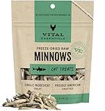 Vital Essentials Minnows Cat Treats, 0.5 oz | Freeze-Dried Raw | Single Ingredient | Grain Free, Gluten Free, Filler Free