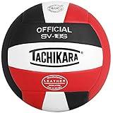 Tachikara SV18S Composite Leather Volleyball, Red/White/Black