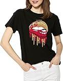 Sports Fans T-Shirt for Women Soft Cotton Short Sleeve Kiss Football Tee Fans Gifts XXL Size