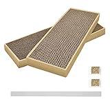 HappyFreeSX Splicing Cat Scratch Pad: Cat Scratchers for Indoor Cats and Kitten, 2 Pack Cat Scratching Pad, Cat Scratcher Cardboard, Scratching Pad, Premium Scratch from Cats, Double-Sided Design