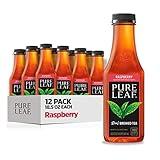 Pure Leaf Iced Tea, Raspberry, Real Brewed Tea, 18.5 Fl Oz Bottles (Pack of 12)