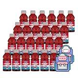Juice Cranberry Drink 10 fl oz Plastic Bottles 24 Pack + 2 Reusable Snack Bags by KOOL8SHOP Infinite Deals
