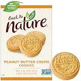 Back to Nature Peanut Butter Creme Sandwich Cookies - Dairy Free, Non-GMO, Made with Wheat Flour & Whole Grains, Delicious & Quality Snacks, 9.6 Ounce​