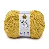 Lion Brand Yarn Basic Stitch Anti-Pilling Knitting Yarn, Yarn for Crocheting, 1-Pack, Mustard