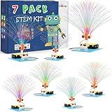 7 Set Bulk STEM Kit Individual Craft Kits for Kids, Science Projects Crafts Group Activity, Light Experiments Circuit Toys, Fun Fiber Optic STEAM Activities for Boys Girls Ages 6-8 8-12 6 8 10 Year