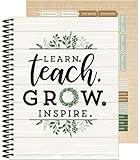 Carson Dellosa Modern Farmhouse Teacher Planner 2025-2026, Undated 8" x 11" Lesson Plan Book With Stickers, Class Schedule, and Weekly Calendar School Supplies, Homeschool and Classroom Must Haves