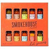 Smokehouse by Thoughtfully, Gourmet Hot Sauce Gift Set, Flavors Include Mango Habanero, Buffalo, Bacon Cayenne, Smoky Bourbon, Fire Jalapeño and More, Hot Sauce Variety Pack, Set of 10