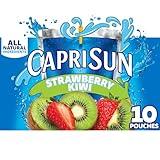 Capri Sun Strawberry Kiwi Flavored with other natural flavor Juice Drink Blend, 10 ct Box, 6 fl oz Pouches