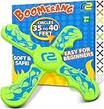 Boomerangs for Kids: Best Soft Flying Toy - Ideal Gifts For Boys & Girls All Ages - Outdoor Flying Disc & Beach Frisbbee for Kids - Fun Stocking Stuffers For Kids - Boys Toys Age 8-10 Year Old & Up