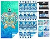 2 Pack Microfiber Lightweight Beach Towel Sand Free Quick Dry Absorbent Thin Compact Towels for Swimming Pool Camping Beach Accessories Large Easy Pack Travel Things for Vacation Essentials Gift