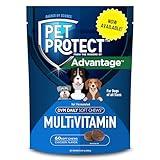 Pet Protect from The Makers of Advantage Vet-Formulated Daily Multivitamin for Dogs | 60 Chews with Vitamins