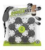 GorillaFelt Chair Leg Floor Protectors/Felt Chair Glides (Set of 16) Tap-On Felt Furniture Pads Guaranteed to Stay On, 1 Inch Round Chair Sliders