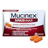 Mucinex Sinus-Max Severe Congestion Relief Caplets, 20 Count