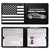 2PCS Auto Car Essential, Vehicles Glove Boxes, Car Registration and Insurance Holder, Car Interior Accessories Glove Box Organizers for Most Cars Storage Cards, Document, Driver License