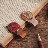 2PCS Vintage Magnetic Leather Bookmark, Leather Magnetic Bookmarks for Women, Magnetic PU Bookmarks Clip Book Accessories