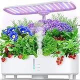 Hydroponics Growing System Kit 15 Pods Misting Herb Garden Indoor Garden Indoor Gardening System 5L Water Capacity 48W Grow Light Gardening Gifts for Women House Warming Gifts New Home (White)