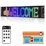 lemonrole Programmable LED Sign, Bright Led Matrix Panel for Store Advertising Display with Bluetooth APP Control, Scrolling LED Sign Custom Text Pattern Animation for Business Bar Hotel (23''x5'')