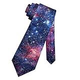 Hiukset Men's Galaxy Ties Star Neckties Mens Starry Night Tie Galaxy Starry Neck Ties for Formal Business Wedding
