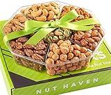 Holiday Christmas Nuts Gift Basket - Assortment Of Sweet & Roasted Salted Gourmet Nuts - Assorted Food Gift Box for Thanksgiving, Family, Husband, Sympathy, Men & Women.