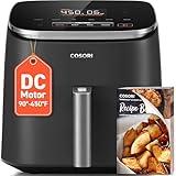 COSORI Air Fryer 9-in-1, Compact & Large 6-Qt, Fast Turbo Modes, 90°–450°F Even Results With Precise Temperature Control, Up to 95% Less Oil*, Roast, Bake, Dry, Reheat, Frozen, Broil, Proof, Grey