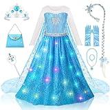 Meland Princess Dresses for Girls - Princess Costume with Long Cape for Girls Age 3-10 Year Old for Birthday Halloween Party