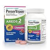 PreserVision AREDS 2 Eye Vitamin & Mineral Supplement, Contains Lutein, Vitamin C, Zeaxanthin, Zinc, Copper & Vitamin E, 60 Chewable (Packaging May Vary)