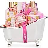 Gift Set For Women, Spa Luxetique Bath Sets for Women Gift, 8 Pcs Rose Spa Basket Includes Bubble Bath, Shower Gel, Body Lotion, Birthday Spa Gifts, Mothers Day Gifts for Mom