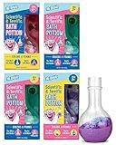 Mr. Bubble The Original Kids Bath Bomb Potions - Colorful Fizzy Fun - Cool Foam and Bubble Science Beaker for The Bath (Pack of 4)