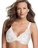 Playtex Women's Secrets Feel Gorgeous Embroidered Cross-Dye Bra, Mother of Pearl/Warm Steel Combo, 36C