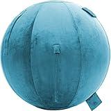 Husband Pillow Exercise Ball Case Cover Only - 65cm/26in, Teal Mirco Plush Soft Cover for Yoga, Pilates, Fitness Balance Stability, Office Ball Chair Seat. Soft & Slip Resistant, Pro Guide