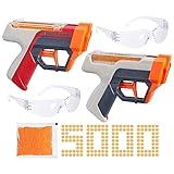 Nerf Pro Gelfire Dual Wield Pack, 2 Blasters, No-Prime Firing, 5000 Gelfire Rounds, 2X 100 Round Integrated Hoppers, 2 Eyewear, Ages 14 & Up