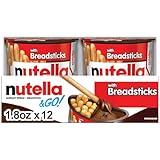 Nutella & GO! Bulk 12 Pack, Hazelnut and Cocoa Spread with Breadsticks, Stocking Stuffers, Snack Cups, 1.8 oz Each​