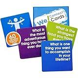 We! Connect Cards - Icebreaker Conversation Card Games | Conversation Starter Cards | Team Building Games for Work | Connections Game & Group Games for Adults | Featured by TEDx (60 Cards)