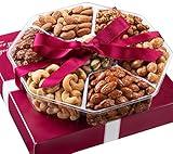 Holiday Christmas Nuts Gift Basket - Assortment Of Sweet & Roasted Salted Gourmet Nuts - Assorted Food Gift Box for Thanksgiving, Family, Men, Women, Husband, Sympathy, Men & Women.