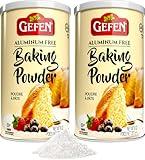 Gefen Baking Powder Aluminum Free, 8oz (2 Pack) | Total of 1LB | Resealable Canister | Gluten Free | Cornstarch Free | For Cooking & Baking