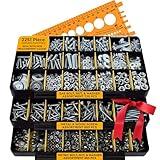 Jackson Palmer 2251 Piece Hardware Assortment Kit with Screws, Nuts, Bolts & Washers (3 Trays)…