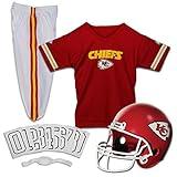 Franklin Sports Kansas City Chiefs Kids Football Uniform Set - NFL Youth Football Costume for Boys & Girls - Set Includes Helmet, Jersey & Pants - Large