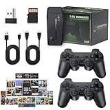 20000+ Games,2025 Newest Home Game Console Wireless Double Handle PSP Arcade Double TV Game Console Plug and Play Video Game Stick, HDMI Output TV, Gift for Kids and Adults (64G)