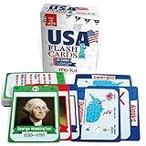 merka United States Flashcards – Cards with Facts and Pictures for All 50 States and The First 45 Presidents – A Great Way to Learn The US State Capitals – for Toddlers and Grade School Kids