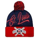 St.Louis Beanie Hat for Baseball Fans，Sports Stylish Knit Hat with Pom Men Women Cuffed Knit Toque Cap Gifts