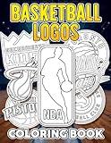 Basketball Logos Coloring Book: Featuring All Symbol Play Ball Teams, Creative Sports Coloring Pages for Kids and Adults, Perfect Gifts for Boys 8-12